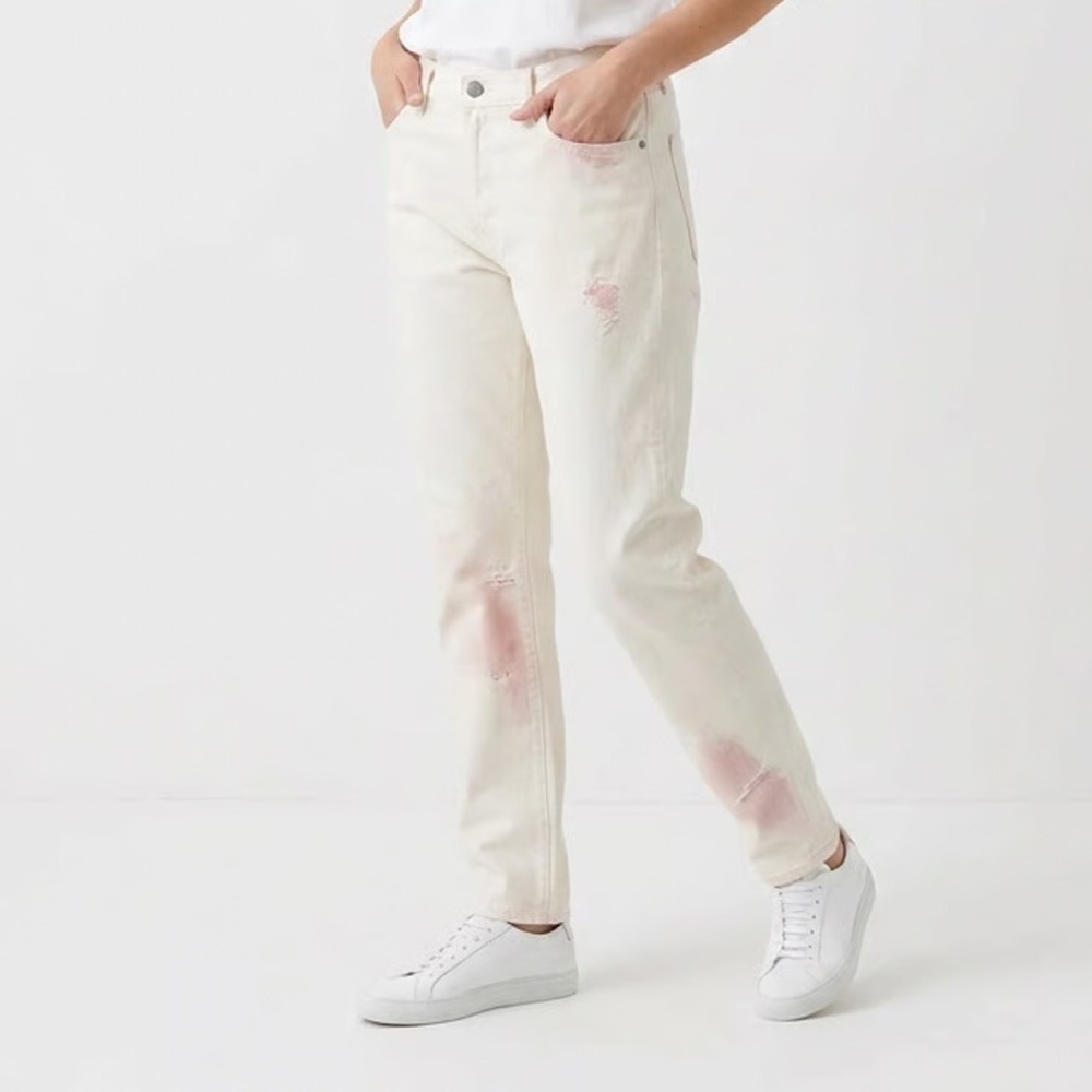 Faded Glory Womens Plus Size 18 White Straight Leg Denim Jeans Stretch